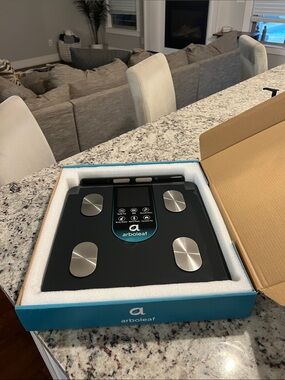 Arboleaf Black Digital Body Fat Scale with Stainless Steel Sensors